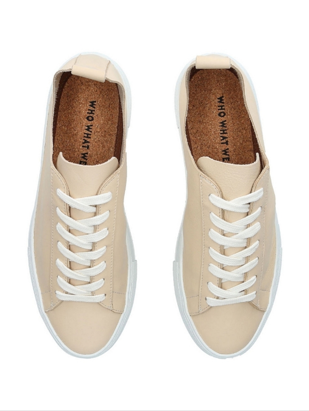 Whowhatwear Daria Platform Leather Sneaker Effortless Chic Sz 7 Quiet Luxury